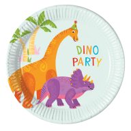 Dinoszaurusz Party papírtányér 8 db-os 20 cm FSC