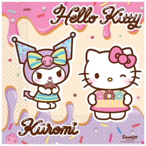 Hello Kitty Kuromi szalvéta 20 db-os 33x33 cm FSC