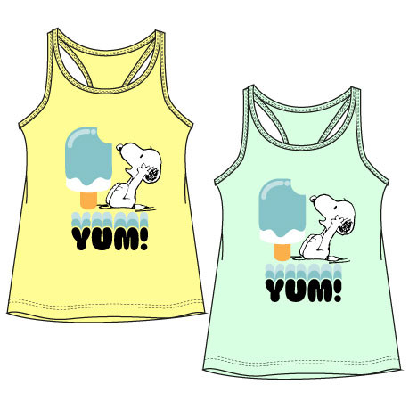Snoopy Yum gyerek rövid póló, felső 6-12 év