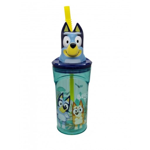 Bluey Splash 3D műanyag szívószálas pohár 360 ml