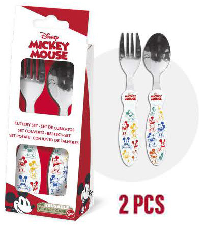 Disney Mickey fém evőeszköz készlet - 2 darabos