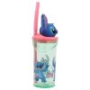 Disney Lilo és Stitch, A csillagkutya Easily Distracted 3D műanyag szívószálas pohár 360 ml