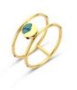 Victoria Türkiz köves arany színű gyűrű