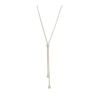 Victoria Rose gold színű fehér köves kocka nyaklánc