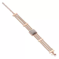 Victoria Rose gold színű barna köves karkötő