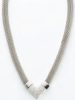 Victoria Ezüst színű fehér köves hálós nyaklánc