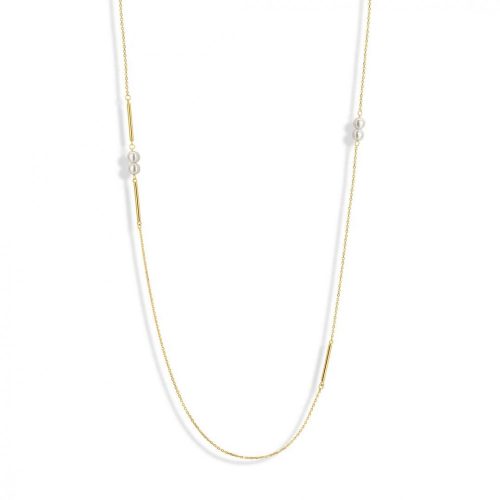 Victoria Arany színű fehér gyöngyös nyaklánc
