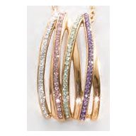 Victoria Rose gold színű színes köves medál