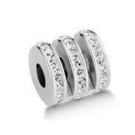 Victoria Ezüst színű fehér köves medál