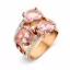 Victoria Rose gold színű fehér, rózsaszín köves gyűrű