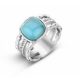 Victoria Ezüst színű kék köves gyűrű
