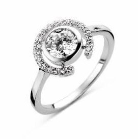 Victoria Ezüst színű fehér köves gyűrű