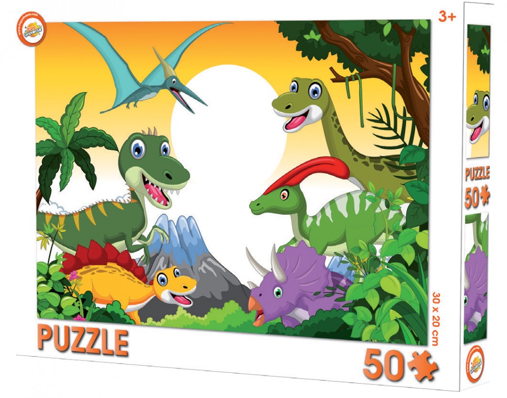 Puzzle s dinosaurami (50 dielikov)