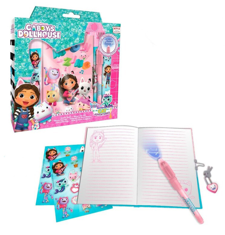 Gabbyin denník domčeka pre bábiky + Čarovné pero