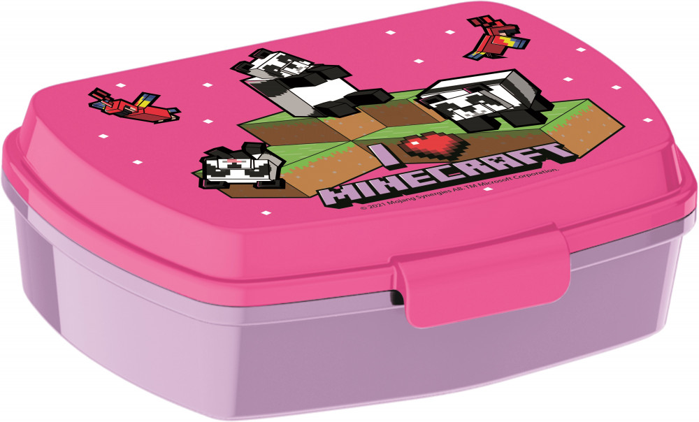 Vtipná plastová sendvičová krabička pre dievčatá z Minecraftu